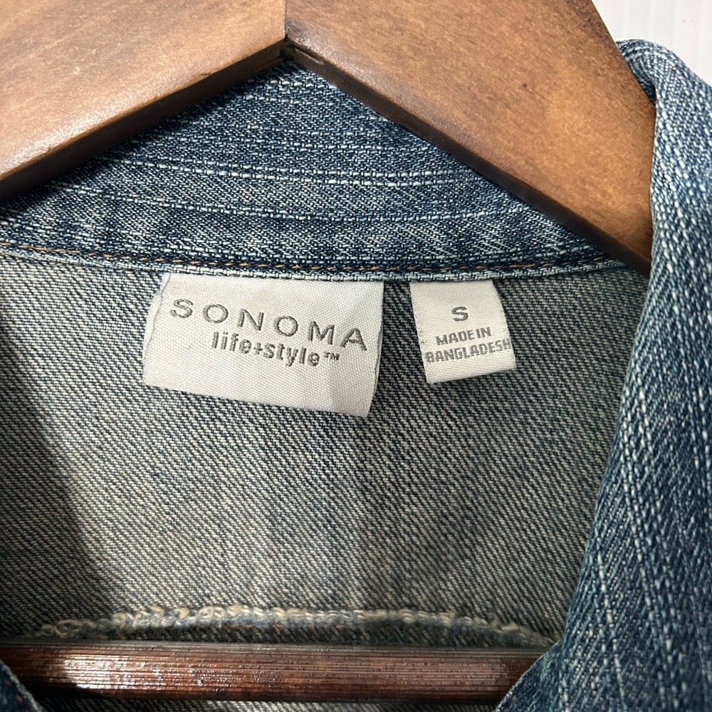 Denim Jacket Upcycled Size Small - Picture 7 of 16